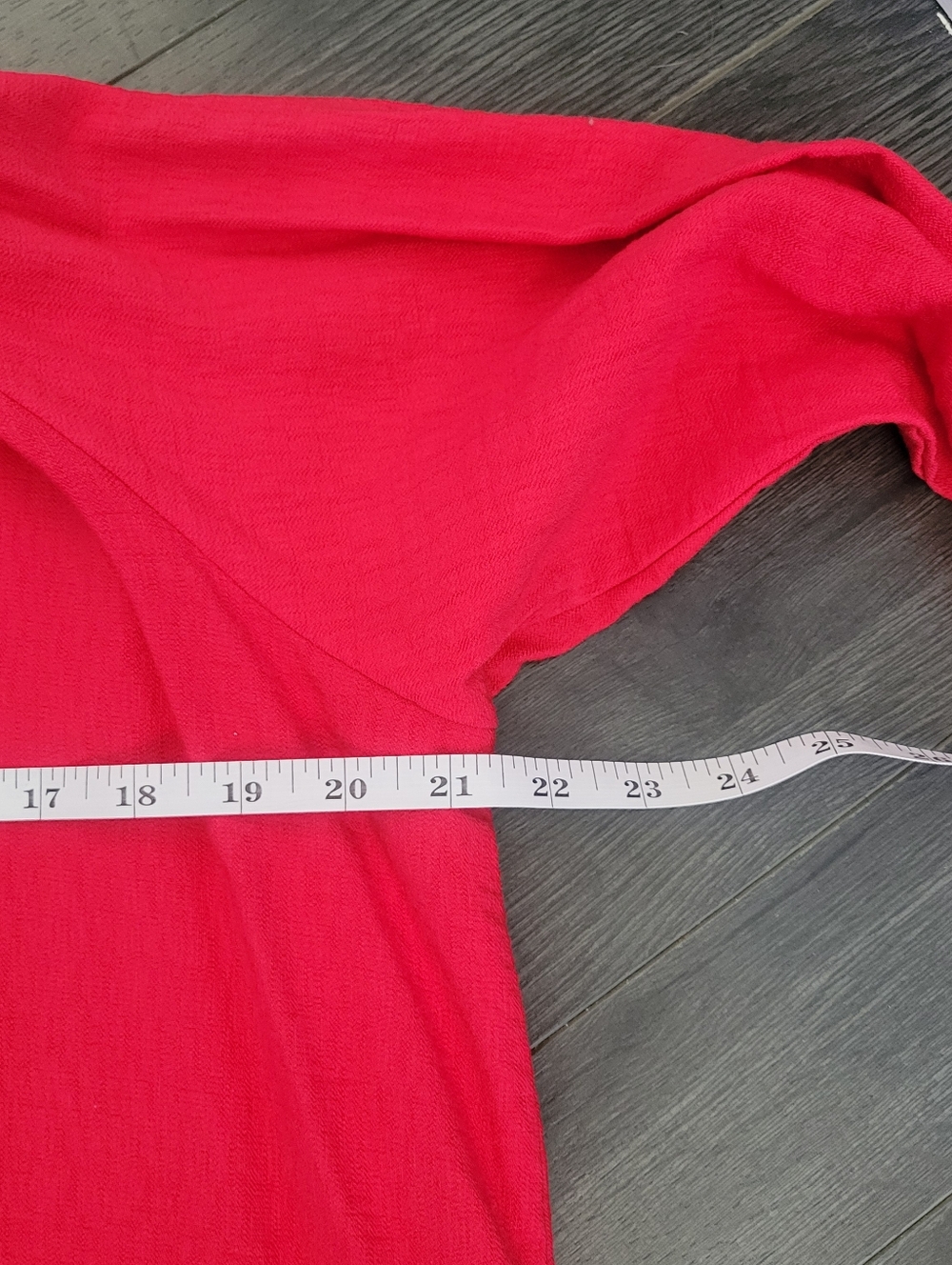 EMMA KNUDSEN Jilly Dress Size M Red Made In Canada Limitied Edition Ruffle Hem - Picture 9 of 10